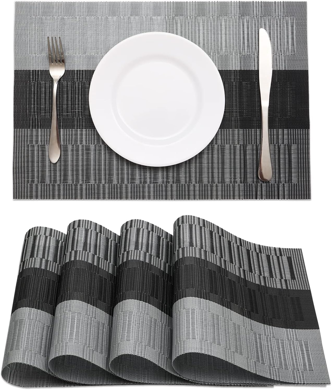 6 Placemats Set - Heat Resistant, Non-Slip Dining Mats -17