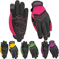 Vista 11 de Guantes de trabajo de seguridad para hombres y mujeres, guantes de trabajo utilitarios, guantes de mecánico, guantes de trabajo de patio, ajuste