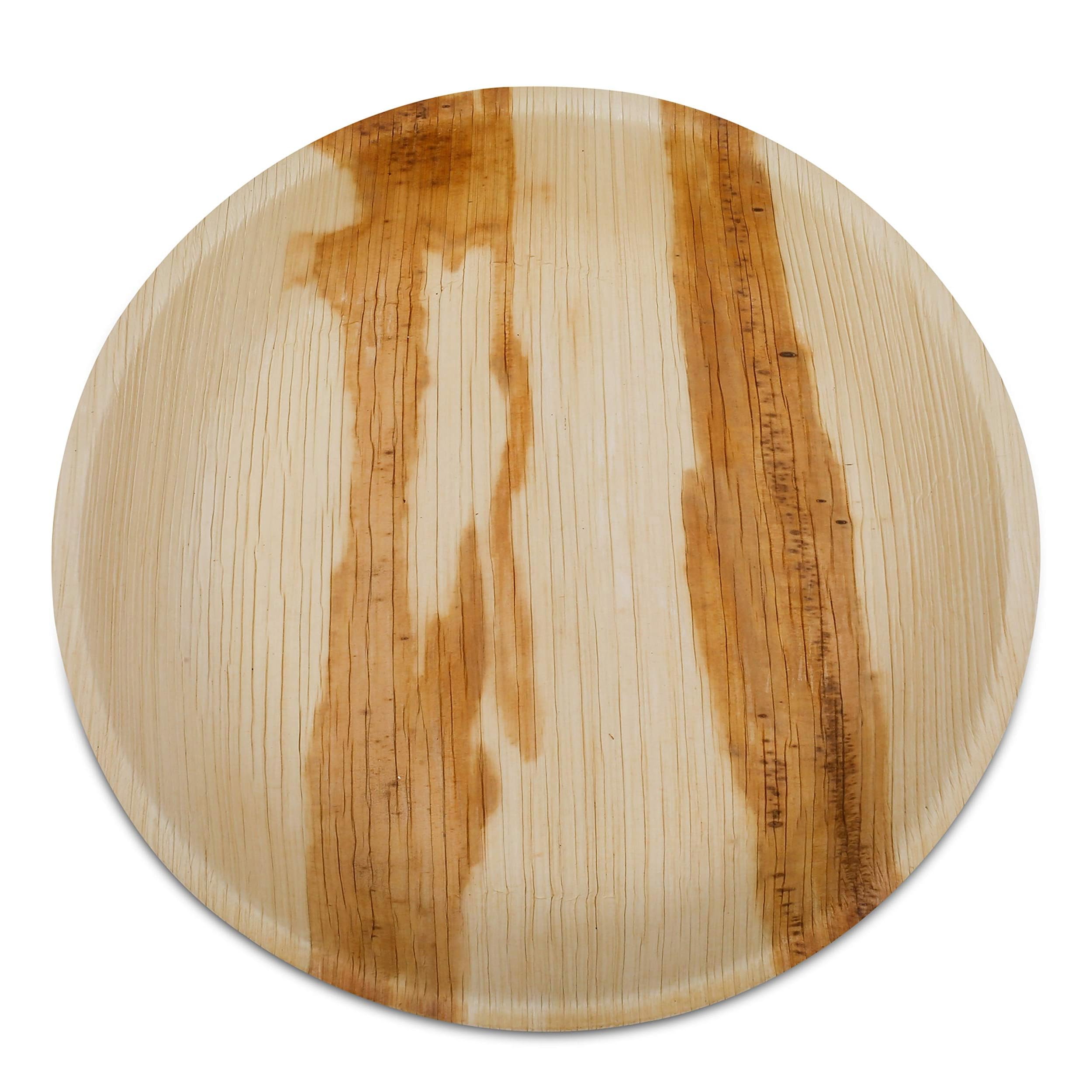 Raj Palmblatt Teller 50 Stuck 20 cm Rund | Umweltfreundliche