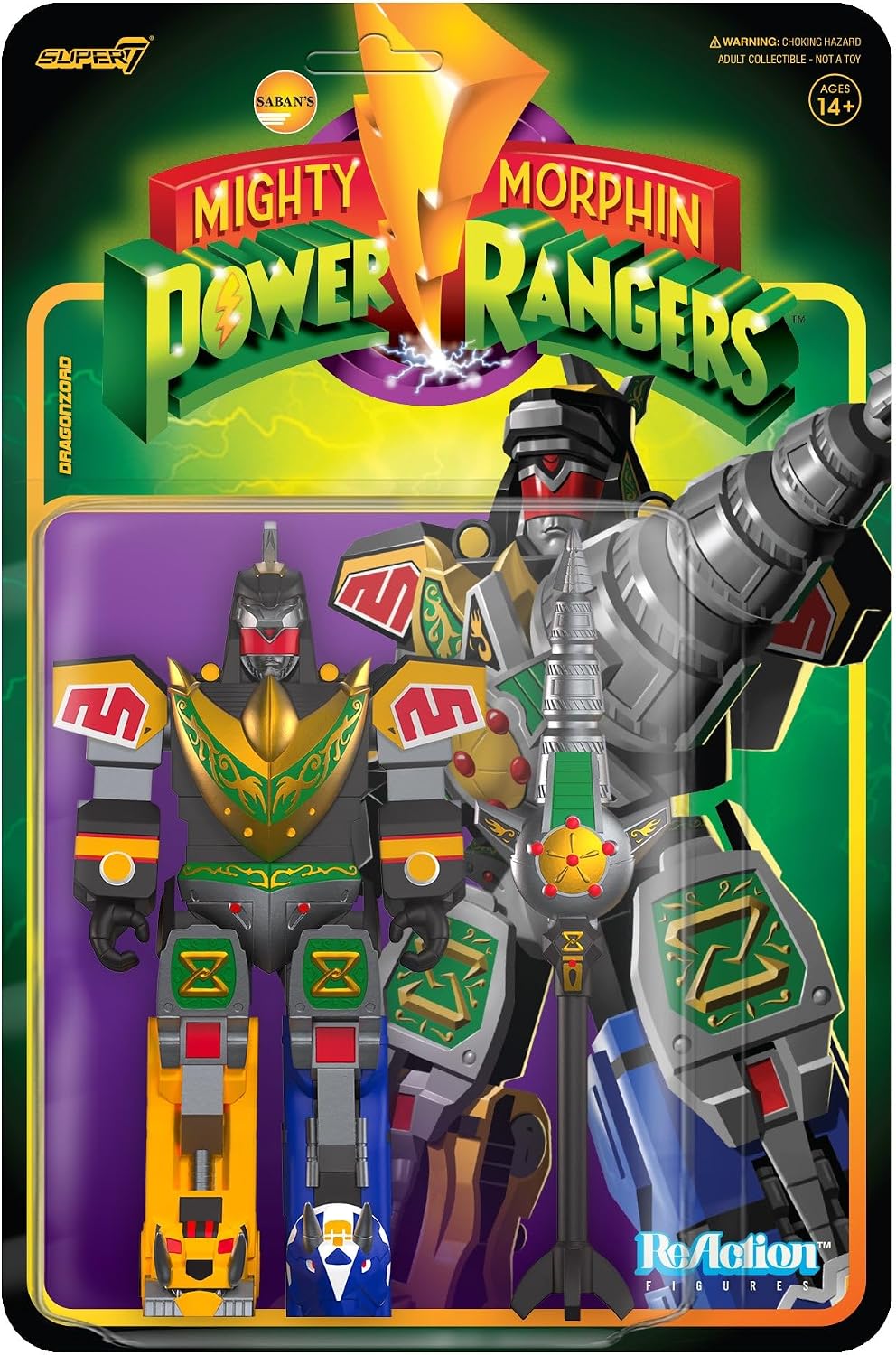 Super7 Mighty Morphin Power Rangers Squatt - 3.75" Power Rangers Action Figure with Accessory Classic TV Show Collectibles and Retro Toys