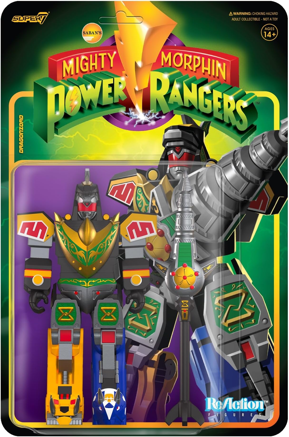 Mighty Morphin Power Rangers Dragonzord (Battle Mode) - 6" Power Rangers Action Figure with Accessory Classic TV Show Collectibles and Retro Toys