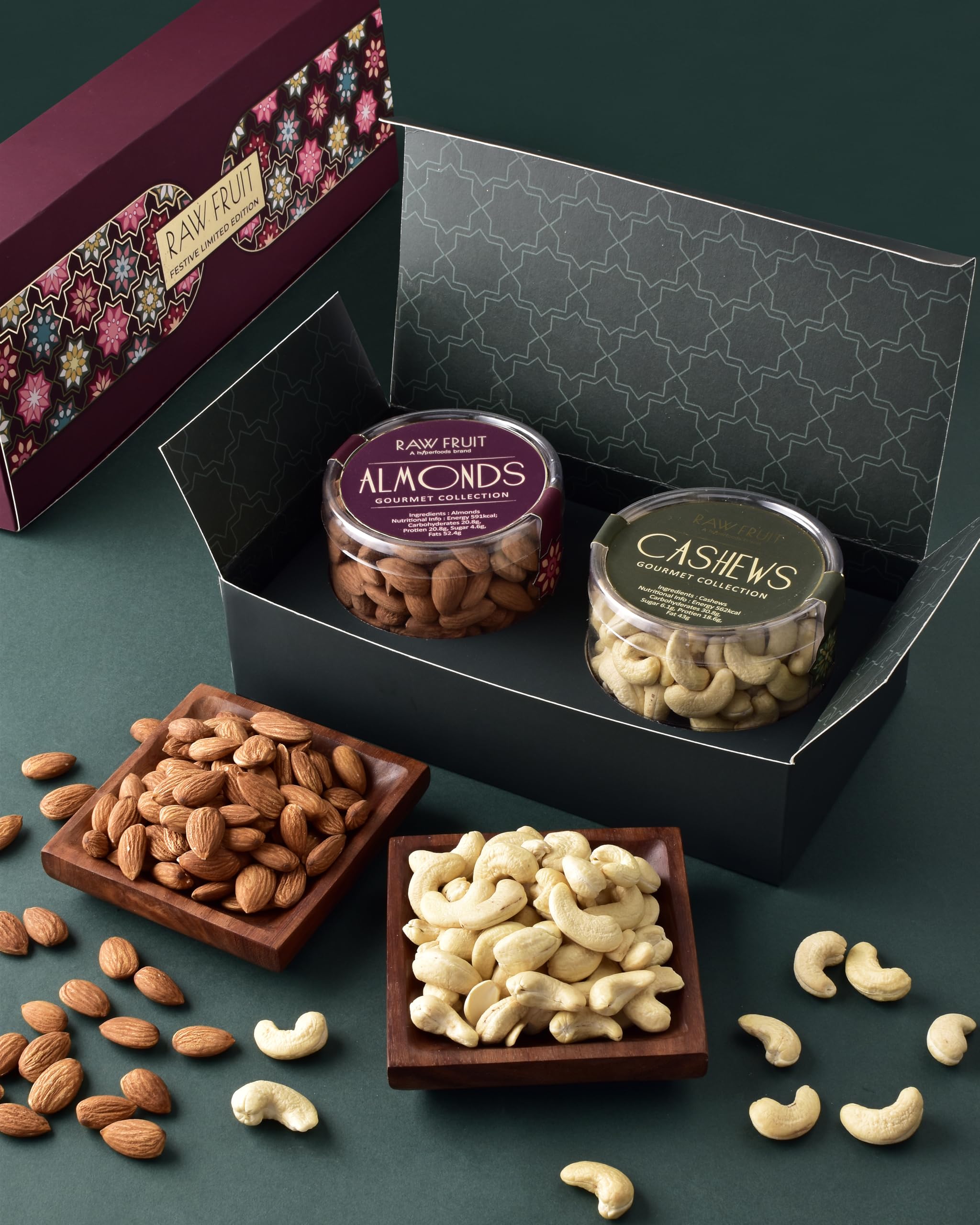 HyperFoods® Rakhi Gift For Brother with Dryfruits Cashews Almonds 250 Grams Dry Fruits Gift Pack Trinity Rakhi Set of 3 with Roli & Rice 4