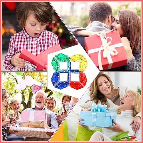 Miniatura 7 de RoomyRoc Esfera magnética antiestrés  Bolas magnéticas de pentágonos  Juego de 12 piezas  rojo cristal  Juguete magnético  Creatividad más allá de