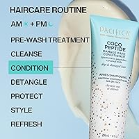Vista 10 de Pacifica Coco Peptide Acondicionador para el Cuidado de Daños, Cuidado del Cabello, Reparación de Puntas Abiertas y Roturas, Tratamiento