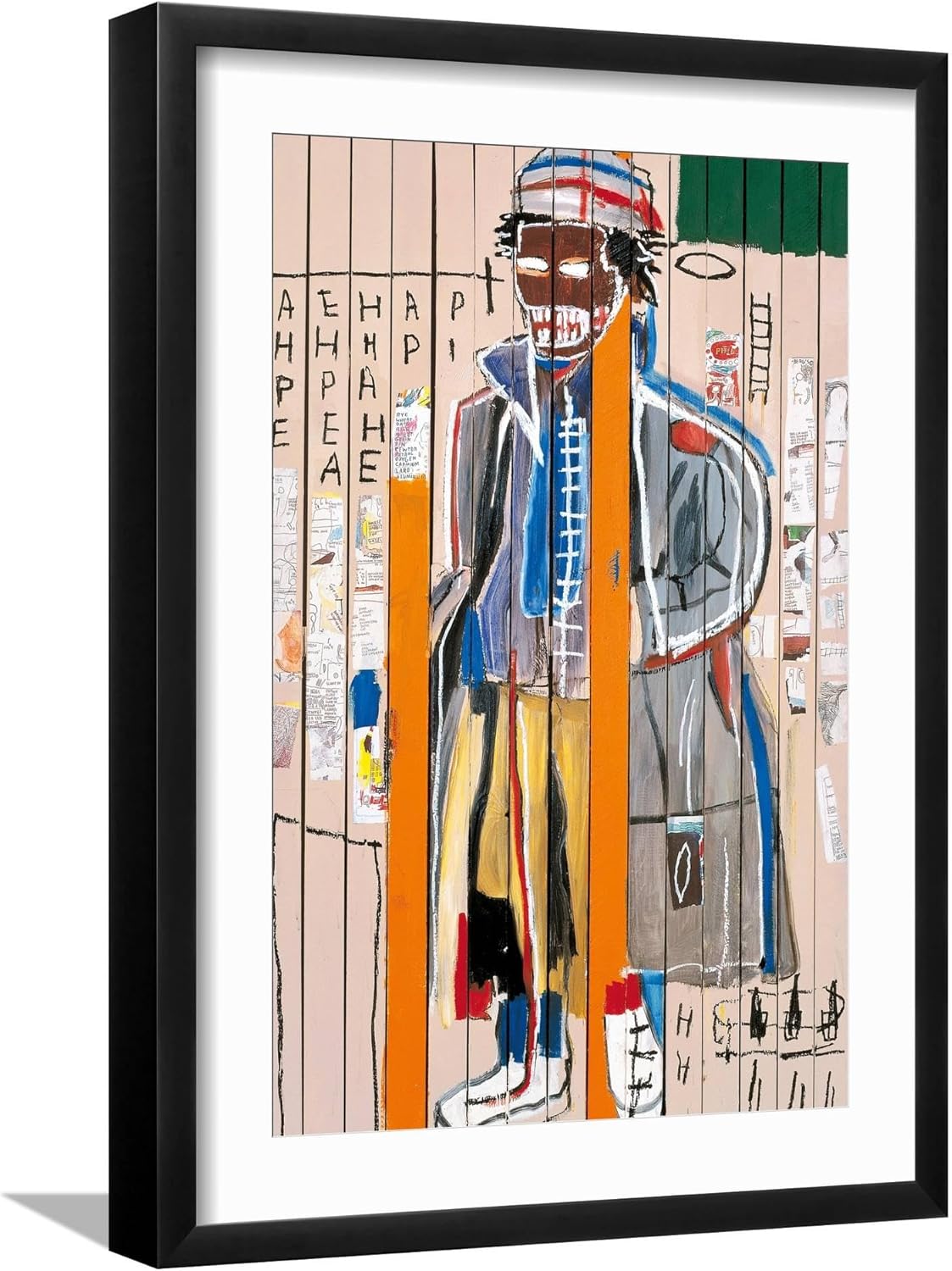 ART.COM Wall Giclee Print Anthony Clarke, 1985 on Black Frame by Jean-Michel Basquiat, 12x18