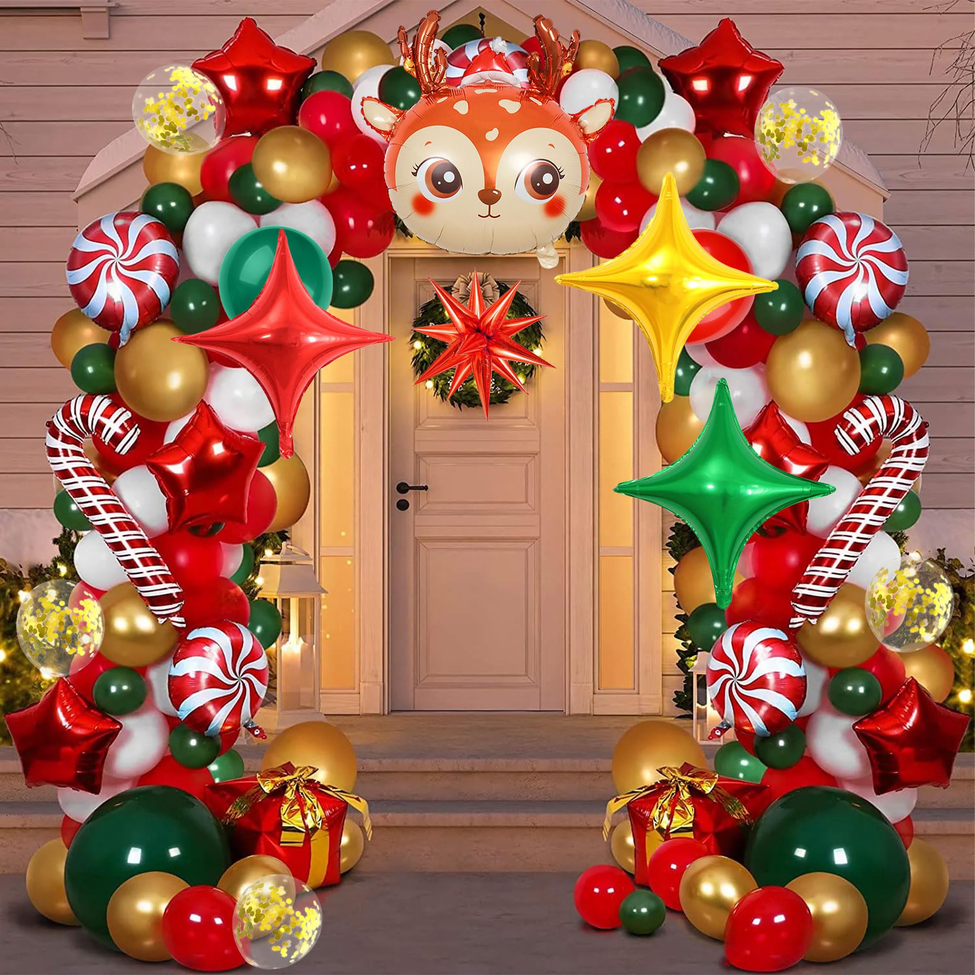 Christmas Balloon Garlands 145-Piece Christmas Balloon Garland Kit