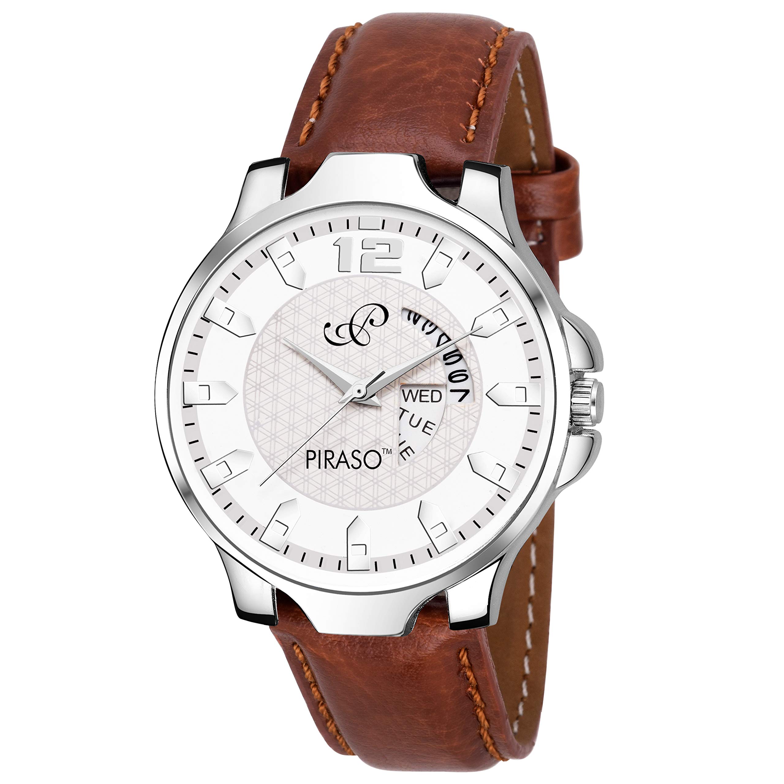 PIRASO Times Quartz Day and Date Analog White Dial Watch for-Men & BOYS-2034-WH (B07Q4QBXDN) Amazon Price History, Amazon Price Tracker