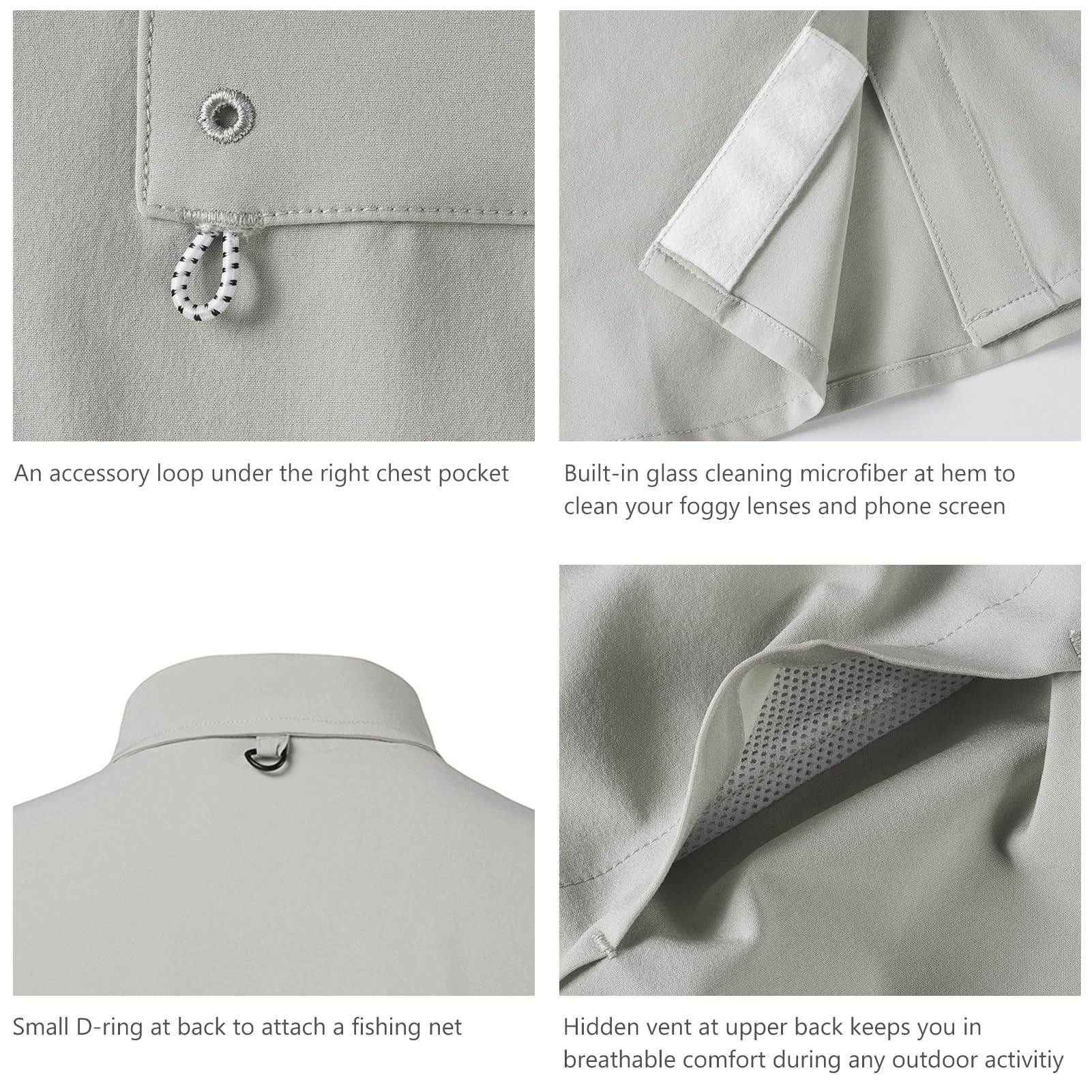 BASSDASH Camicia da donna UPF 50 a maniche lunghe per pesca ed escursionismo, con bottoni, ad asciugatura rapida, FS21W