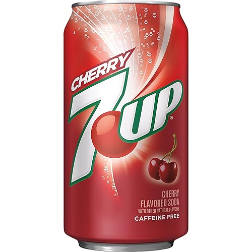 Miniatura 3 de 7UP Soda con sabor a cereza, latas de 12 onzas líquidas (paquete de 12)