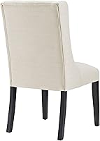 Vista 5 de Modway Baronet - Juego de 4 sillas Parsons de tela tapizada para cocina y comedor, color beige