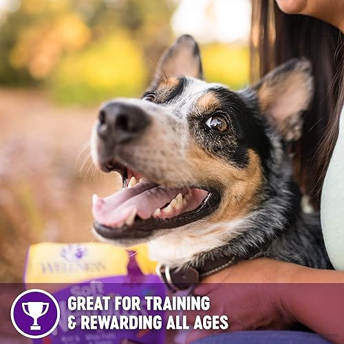 Miniatura 8 de Wellness Paquete de prueba de alimentos y golosinas para perros comida seca completa de salud, pescado blanco 5 libras y golosinas suaves Rewarding