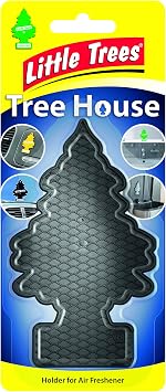 Little Trees Tree House Tree-Shaped Air Freshener Holder, Black, Single Item