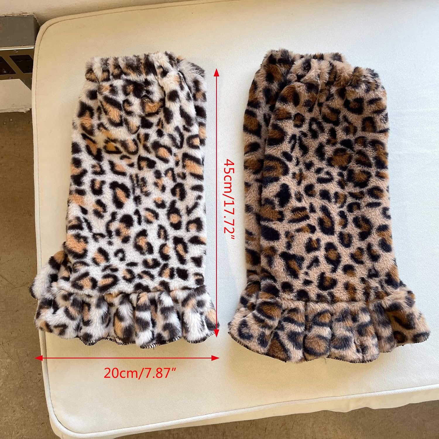 Women Plush Leg Warmers Print Ruffled Baggy Foot Socks