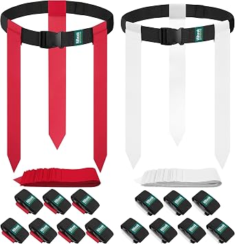 Flag Football Belts, 14 Player Flag Football Set with 42 Flags for Kids Youth and Adults Training Equipment
