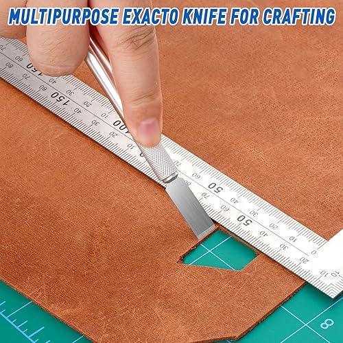 Miniatura 3 de DIYSELF Exacto Paquete de 100 cuchillas de repuesto para cuchillos #17, cuchillas de repuesto para cuchillos de hobby, cuchillas Exacto para