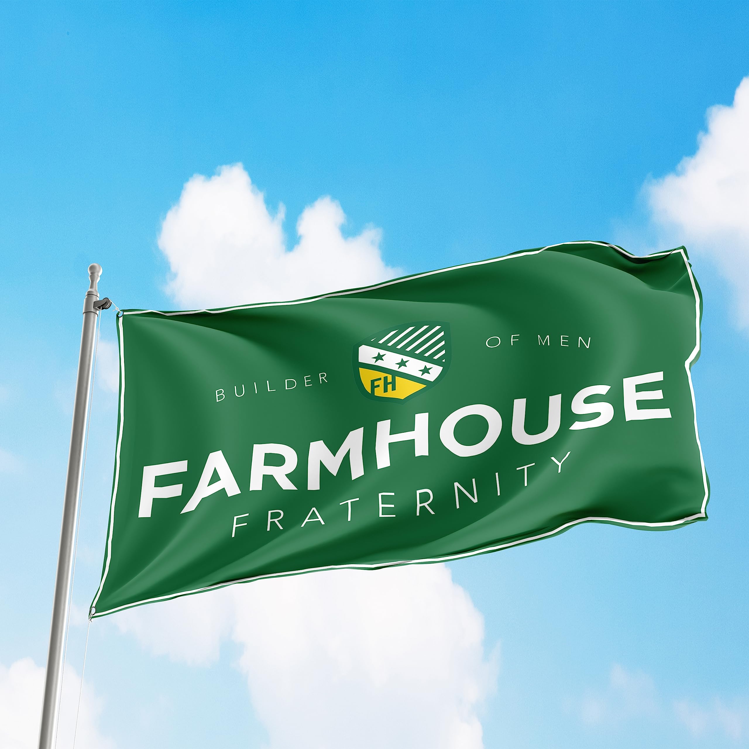 Bauernhaus-Flagge, 90 x 150 cm, Wanddekoration, für den Innen- und Außenbereich, Messingösen, Doppelnaht (Farmhouse 2)