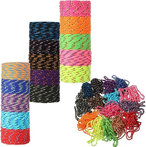 Miniatura 7 de Hillban 300 pulseras de la amistad a granel para niños, pulseras de gelatina de neón de los años 80, regalos de fiesta de los 80, cuerda de