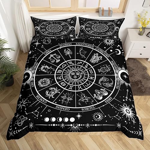 Miniatura 171 de Castle Fairy Juego de funda de edredón de cola de pez de sirena, tamaño Queen, juego de ropa de cama de escamas de sirena de acuarela arcoíris, 3