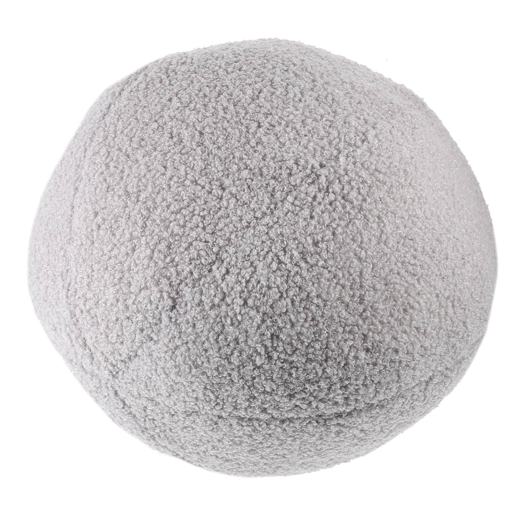 Coussin en peluche sphérique haut de gamme 30 cm pour canapé moderne gris glacier