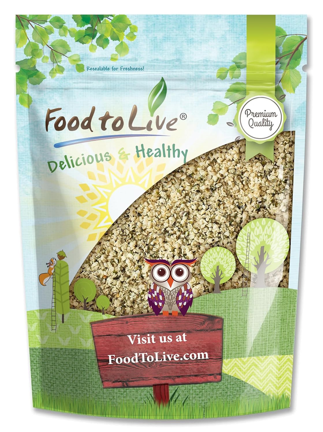 Food to Live Canadian Hemp Seeds, 8 Pounds – Raw Hearts, Hulled, Shelled, Kosher, Bulk, Vegan Superfood, Keto and Paleo Friendly, Rich in Protein, Omegas 3 & 6, and Manganese, Great for Yogurts