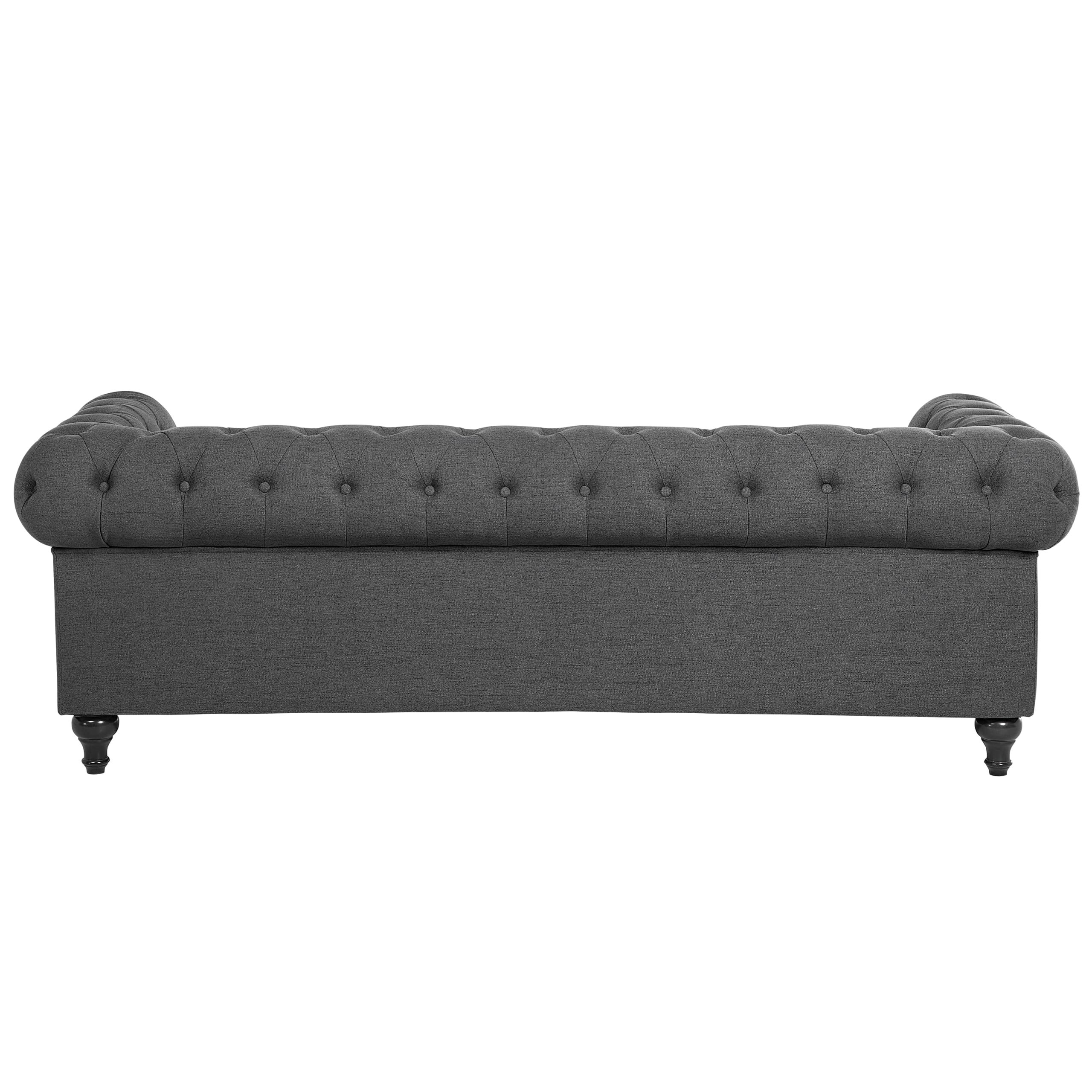 Beliani Klassisches Sofa im englischen Stil Polsterbezug grau Chesterfield