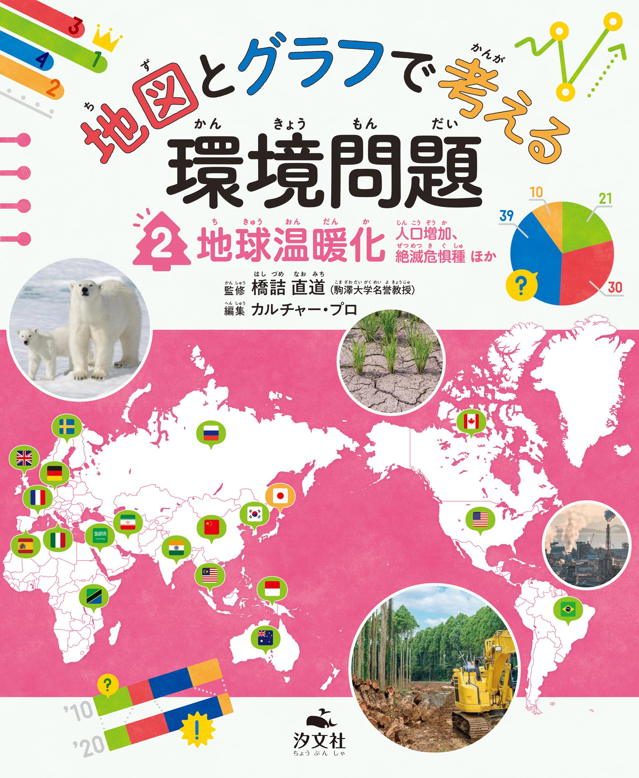⭐️グラフで調べる日本の産業 2 (気候と環境)【リサイクル本】 Amazon.co.jp: ②地球温暖化 人口増加、絶滅危惧種ほか (地図とグラフ
