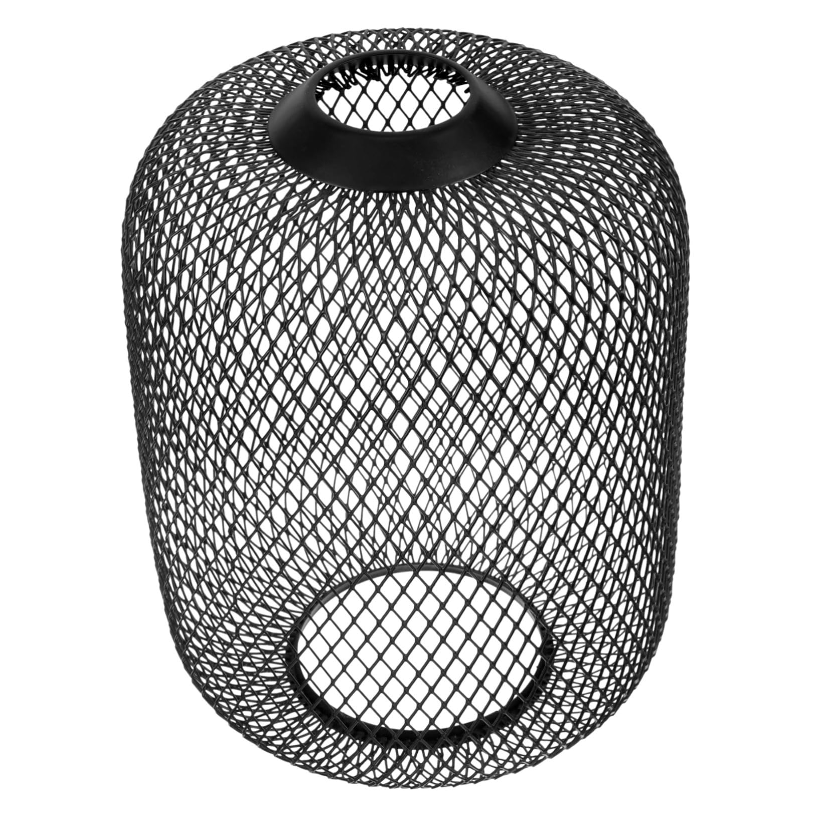 Pantalla de Lámpara elegante de cilindro negro mate 8