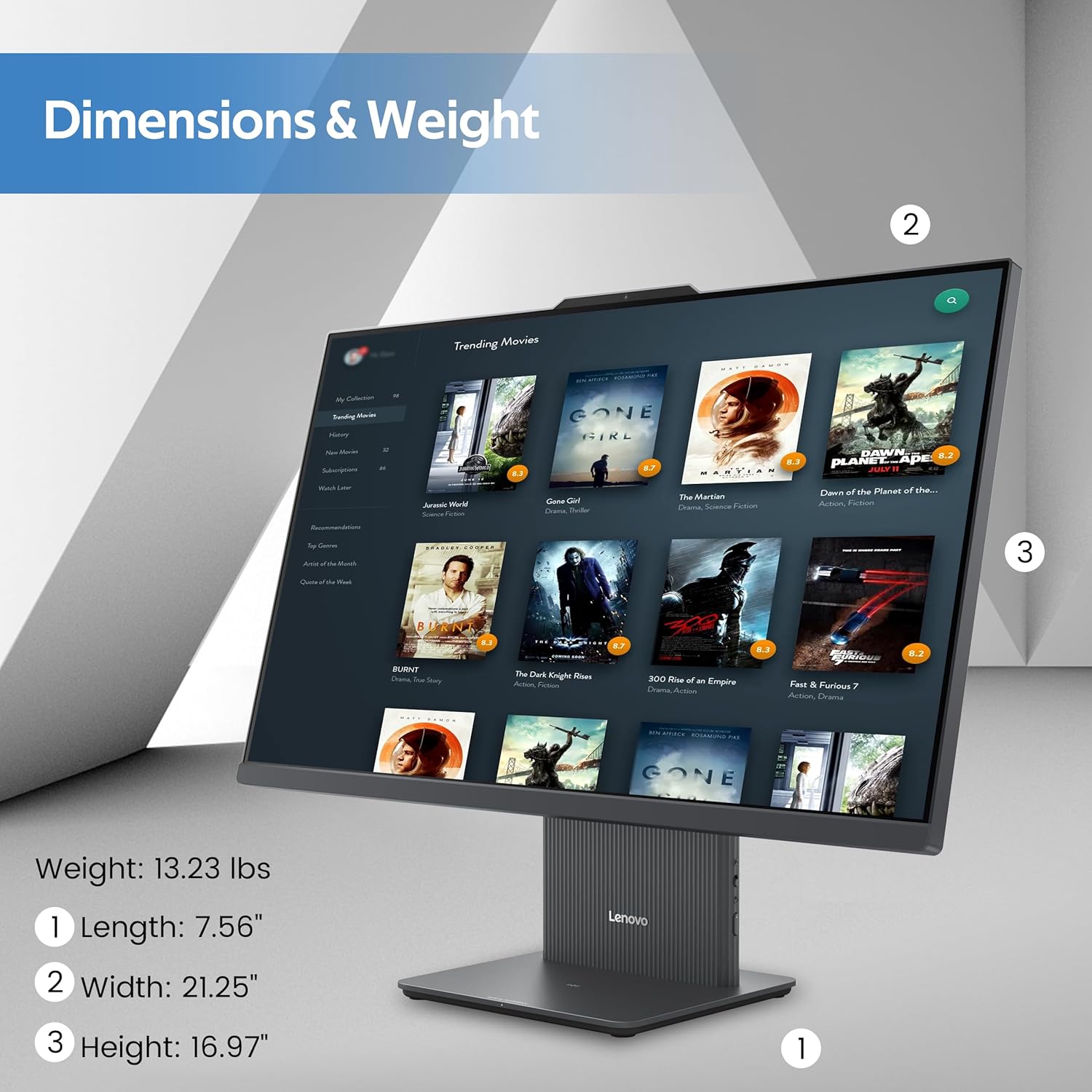 Rear and side ports of the Lenovo IdeaCentre AIO 3