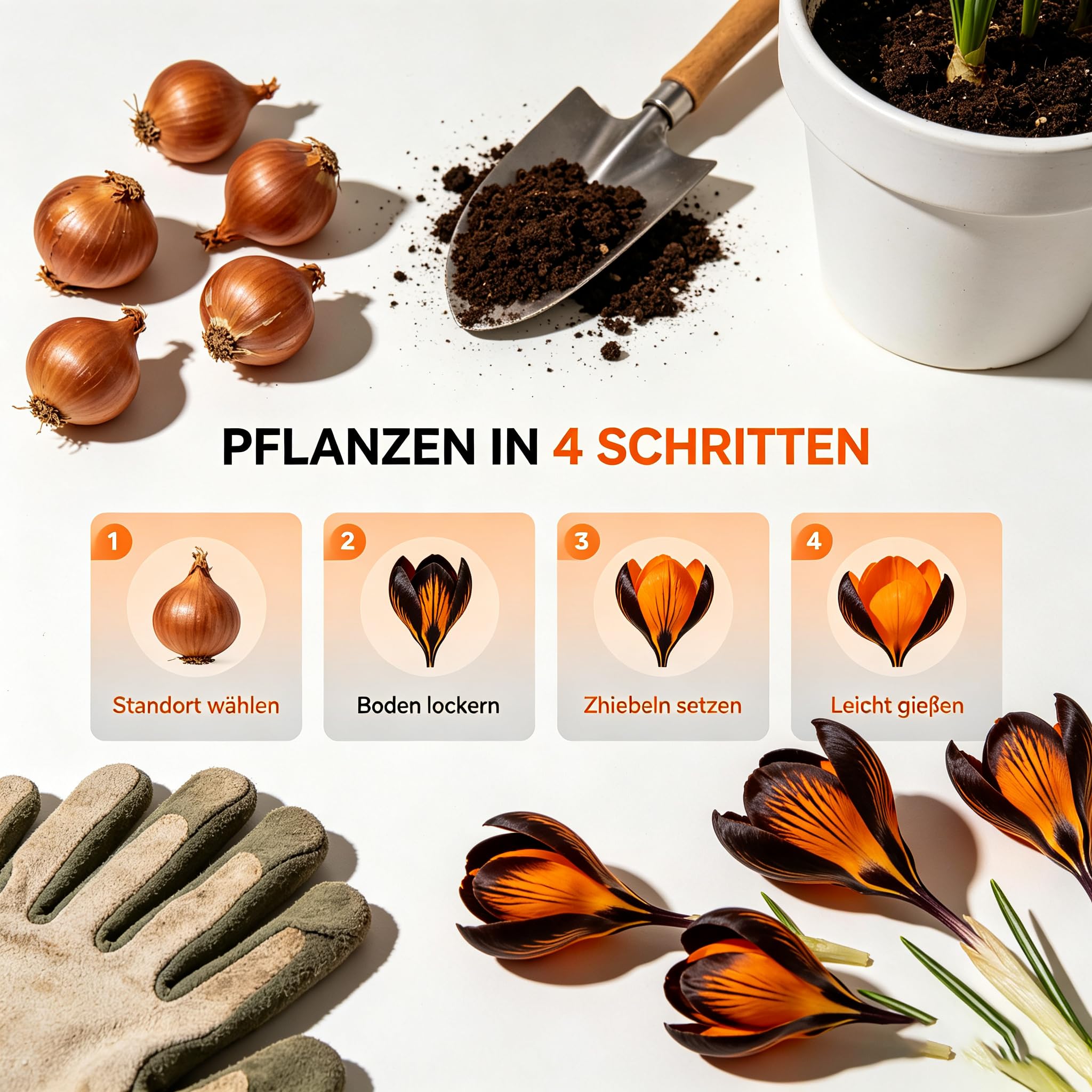 Einzigartige Safranzwiebeln| Frostresistent,Pflegeleicht,Für Alle Arten von Gärten-15Knolle-A