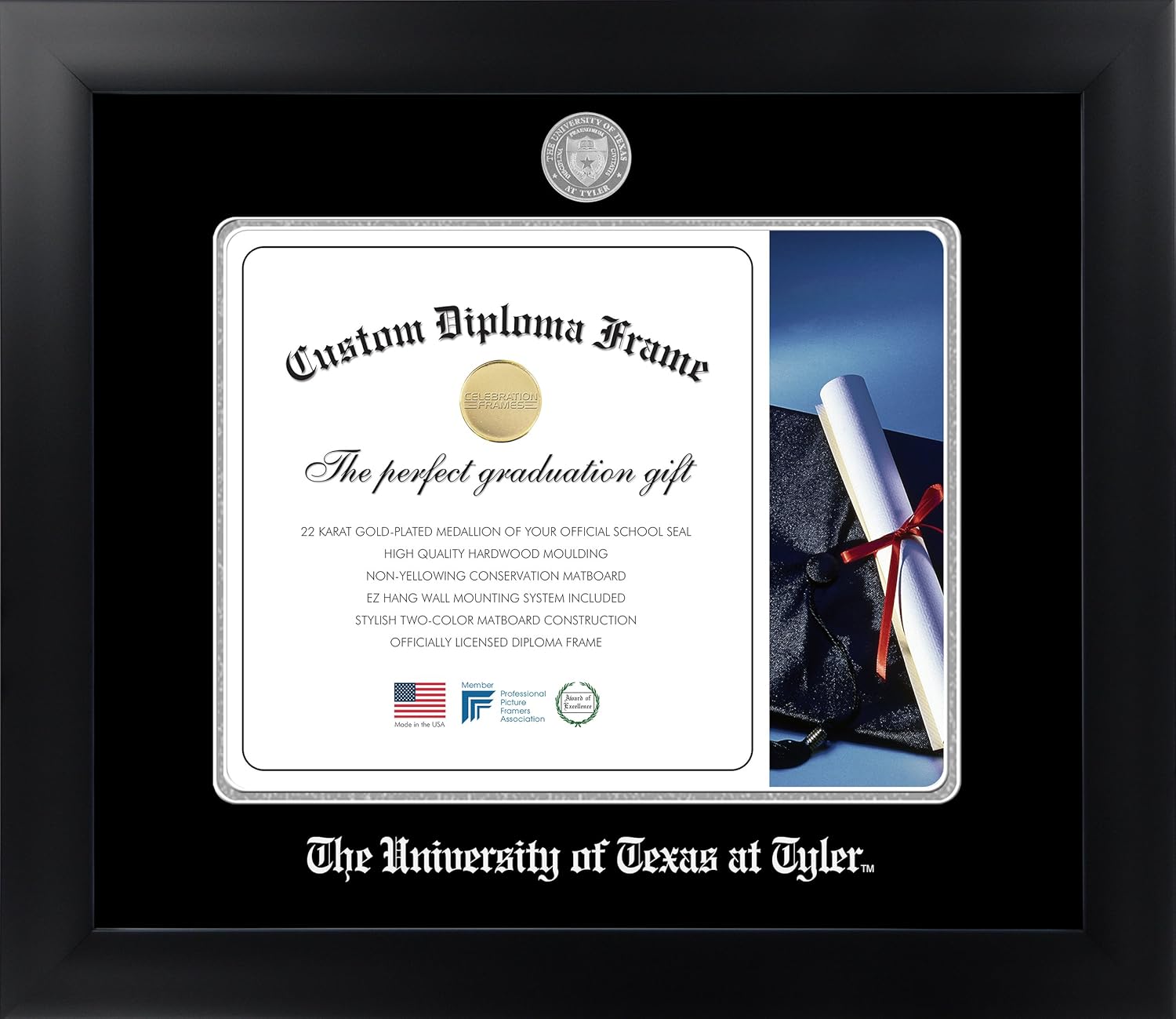 Infinity Diploma Frame, Black