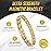 MagnetRX Women\'s Ultra Strength Magnetic Bracelet - Titanium Magnetic Bracelets for Women - Adjustable Length with Sizing Tool (Gold)