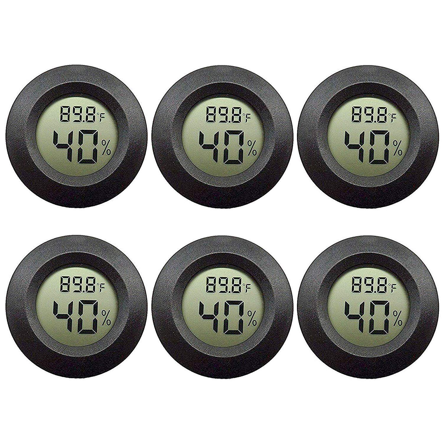 EEEkit 6-Pack Thermometer Hygrometer, Humidity Temperature Meter Gauge with LCD Monitor for Home Greenhouse Basement - 1