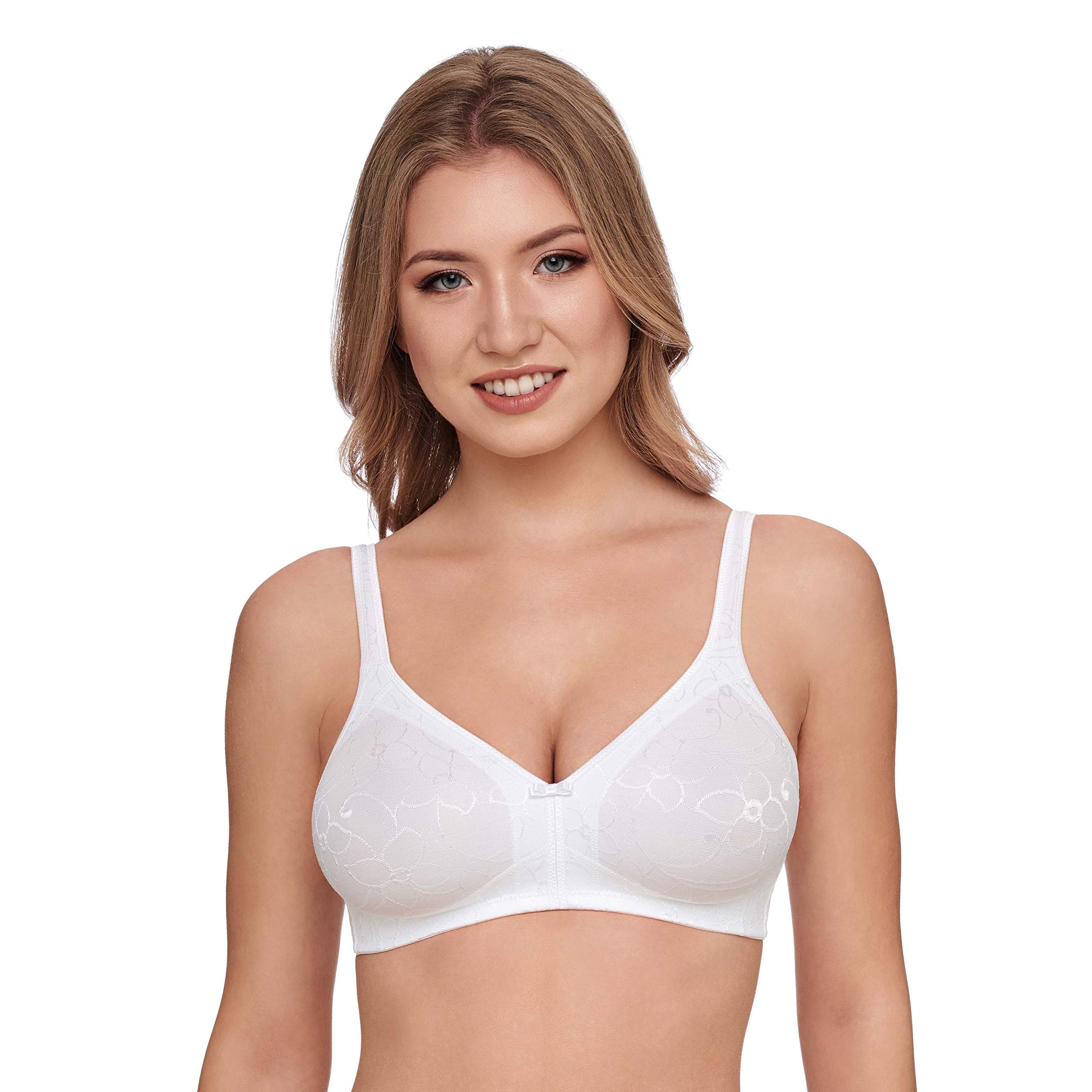 Susa Women's Topsy Bra, White, 42D