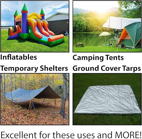 Miniatura 3 de Moose Supply Steel Tent Stakes Heavy Duty Ground Stake, Metal Stakes to Anchor Commercial Inflatables, Outdoor Camping Canopy, Fence, Garden Tent