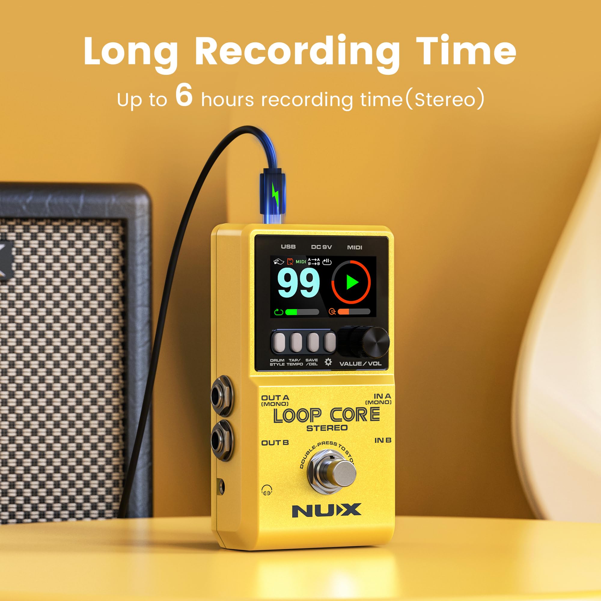 ギター NUX Loop Core Deluxe NUX Loop Core Guitar Stereo Pedal 6 Hours Recording Time, Stereo