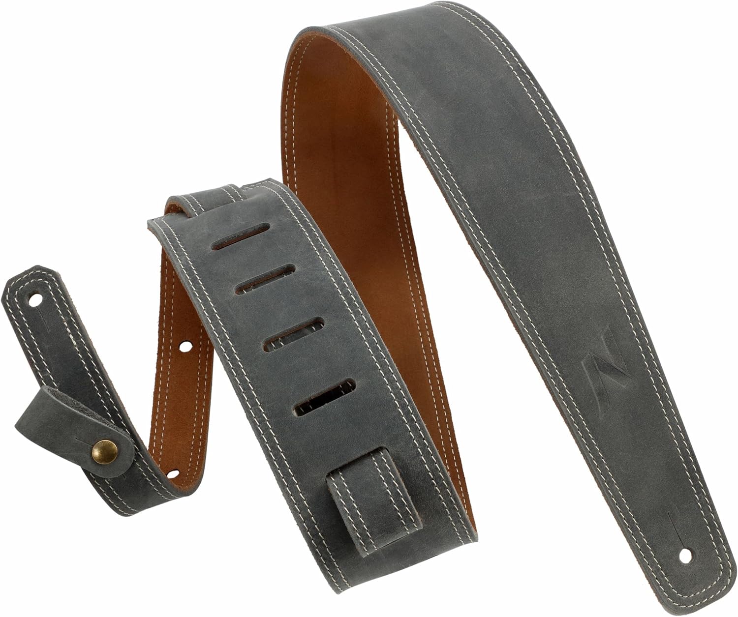 Nefelibata Guitar Strap, 2.5" Wide Full Grain Leather Guitar Strap with