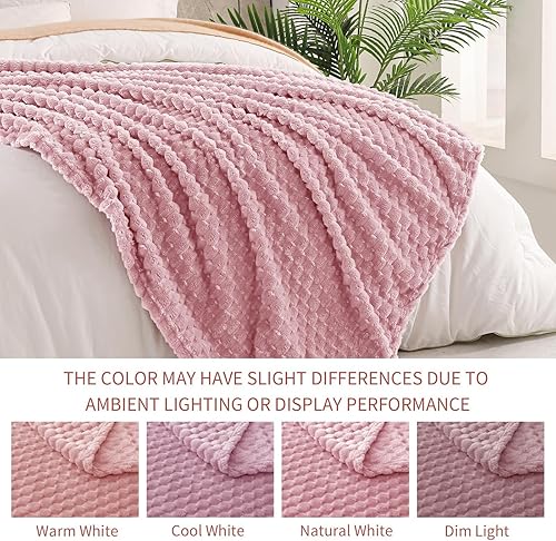 Miniatura 4 de Exclusivo Mezcla - Manta suave de vellón, extralarga, 50 x 70 pulgadas, elegante, tela jacquard, para sofá, cómoda, cálida, mullida, ligera, para