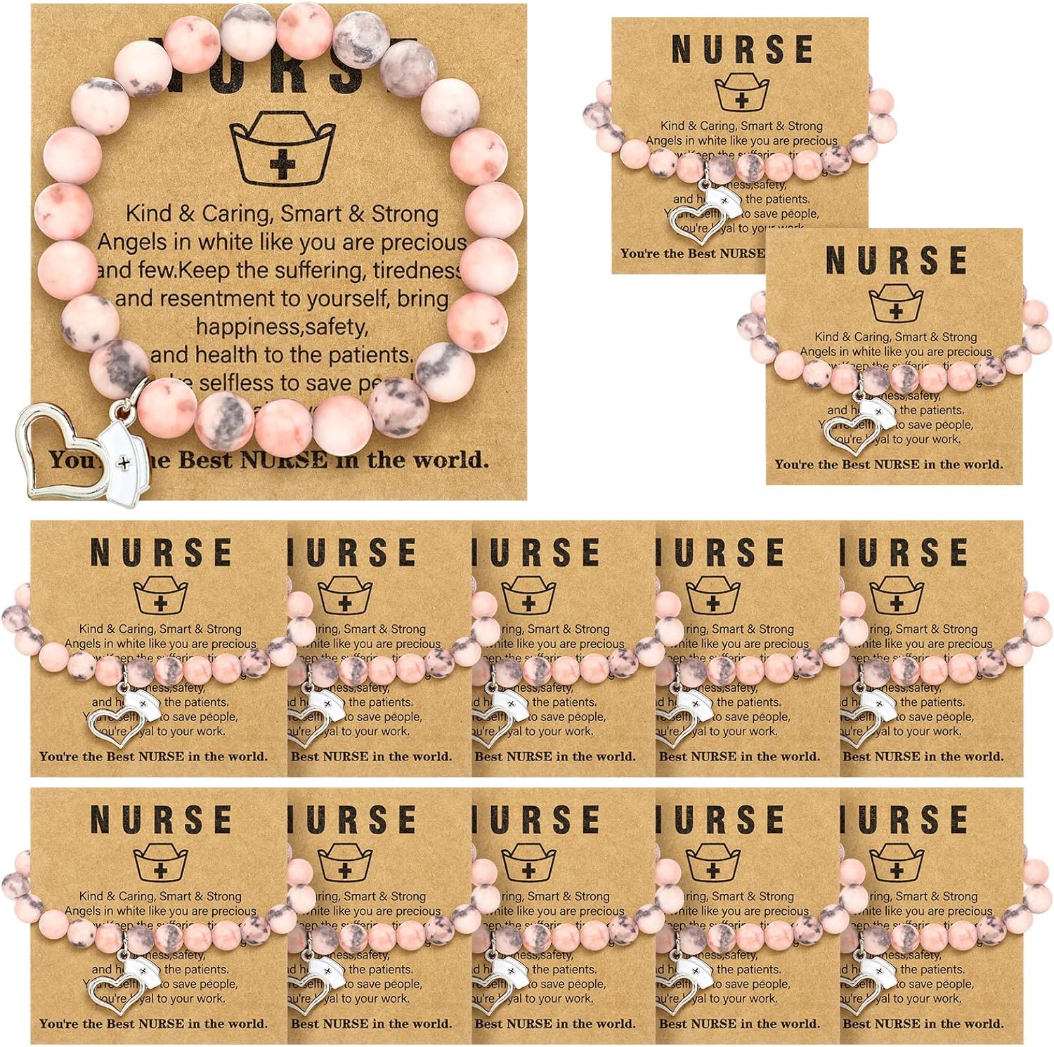 Cunno 12 Pieces Nurse Gifts for Women Nurse Bracelets