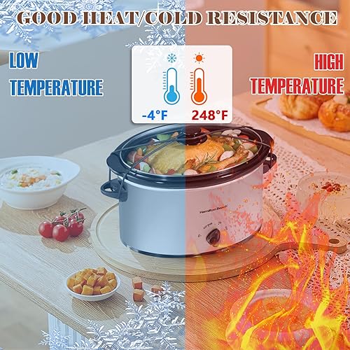 Miniatura 5 de IWIWE - Correa de goma para cierre de tapa, 6, 7, 8 cuartos de galón, compatible con Hamilton Beach Crock Pot de olla de cocción lenta, WHT,