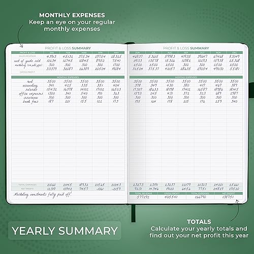 Miniatura 4 de Clever Fox Rastreador de ingresos y gastos - Libro de contabilidad grande A4 para pequeñas empresas - Cuaderno de registro de ingresos y gastos de 2