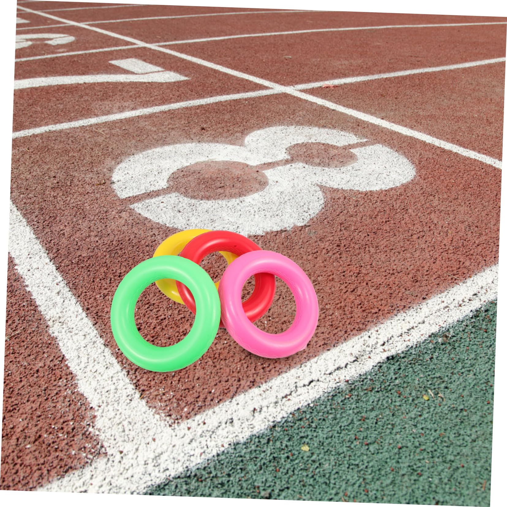 Anneaux de Lancer 4 Pièces Antidérapants en Latex Jeu de Relais Sportif pour Garçon et Filles pour Élèves de Primaire et Secondaire, pour Jeux D'extérieur et Carnaval