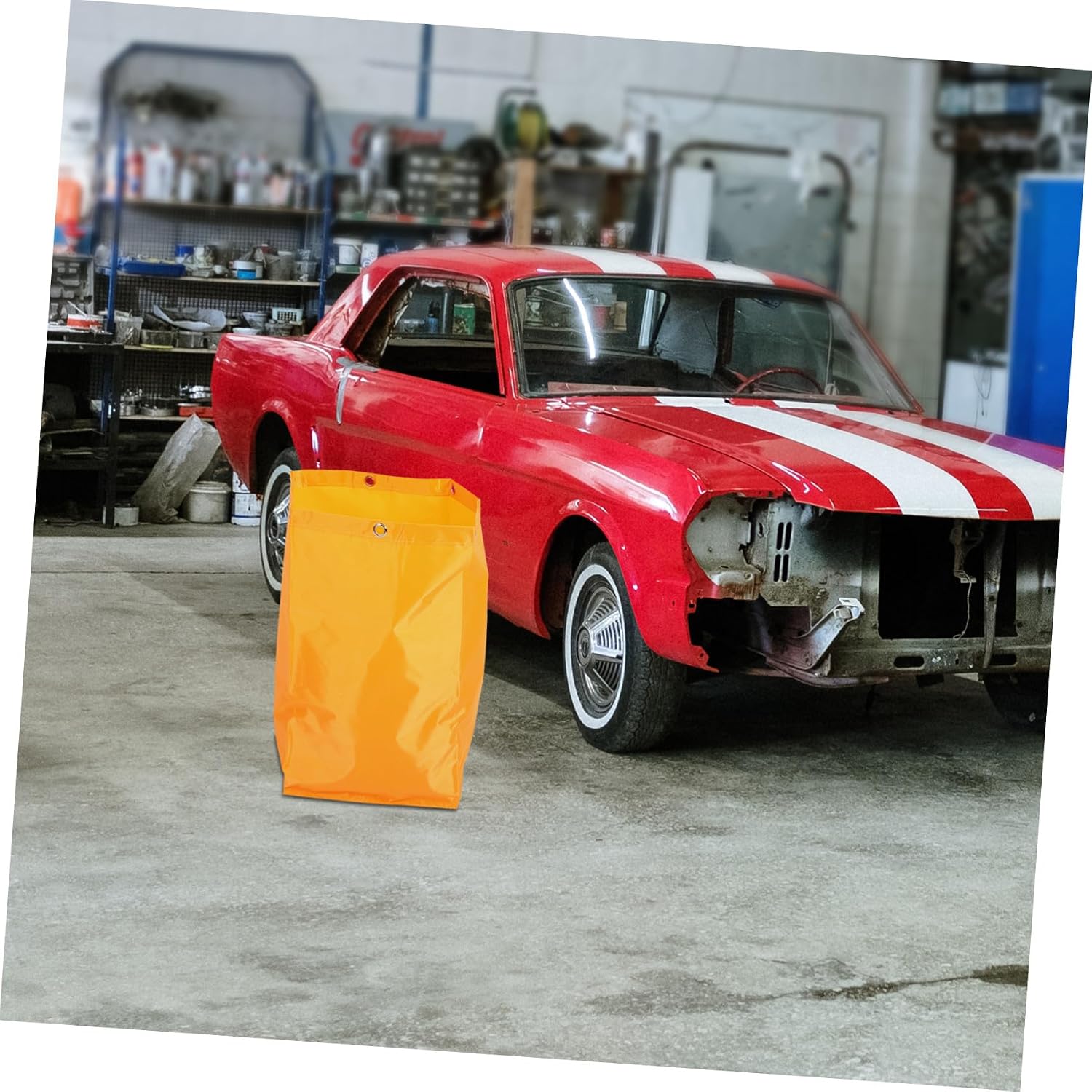 Replacement Janitorial Cart Bag High Capacity Yellow Fabric Cleaning Bag for Housekeepers Suitable for Commercial Cleaning Carts