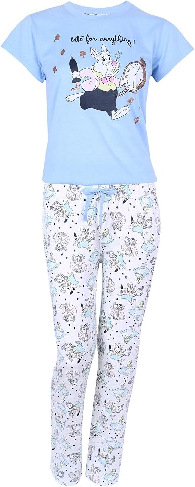 Pijama Azul Alicia en el país de Las Maravillas Disney - Large: Amazon.es:  Ropa