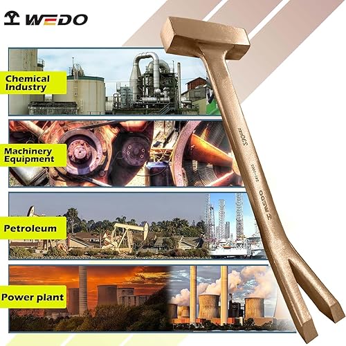 Miniatura 5 de WEDO Abridor de cajas sin chispas, abridor de cajas de seguridad sin chispas, cobre berilio, estándar DIN, certificado BAM y FM, 2.756 x 9.055in