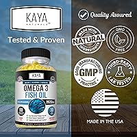 Vista 4 de Kaya Naturals Suplemento Omega 3 - Aceite de pescado Omega 3 hecho en la naturaleza, aceite de pescado pelágico 100% puro cosechado en el mar sin
