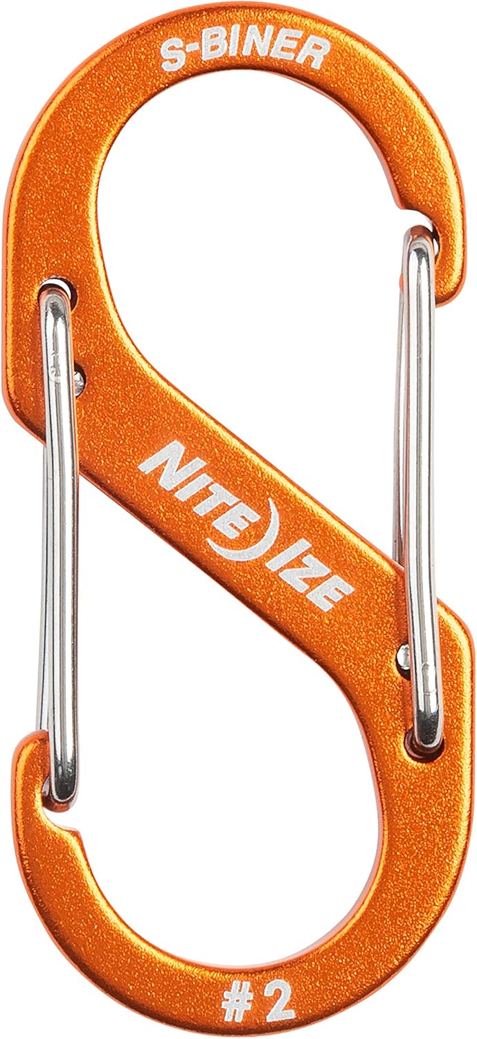 Nite Ize SBA2-19-R6 S-Biner Carabiner, Size #2, Orange