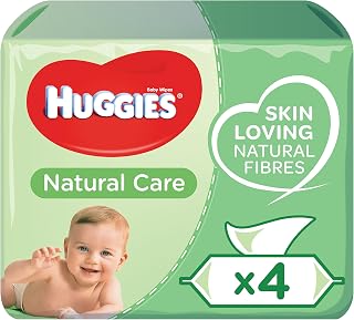 Huggies Natural Care babydukar, 4 x 56 stycken