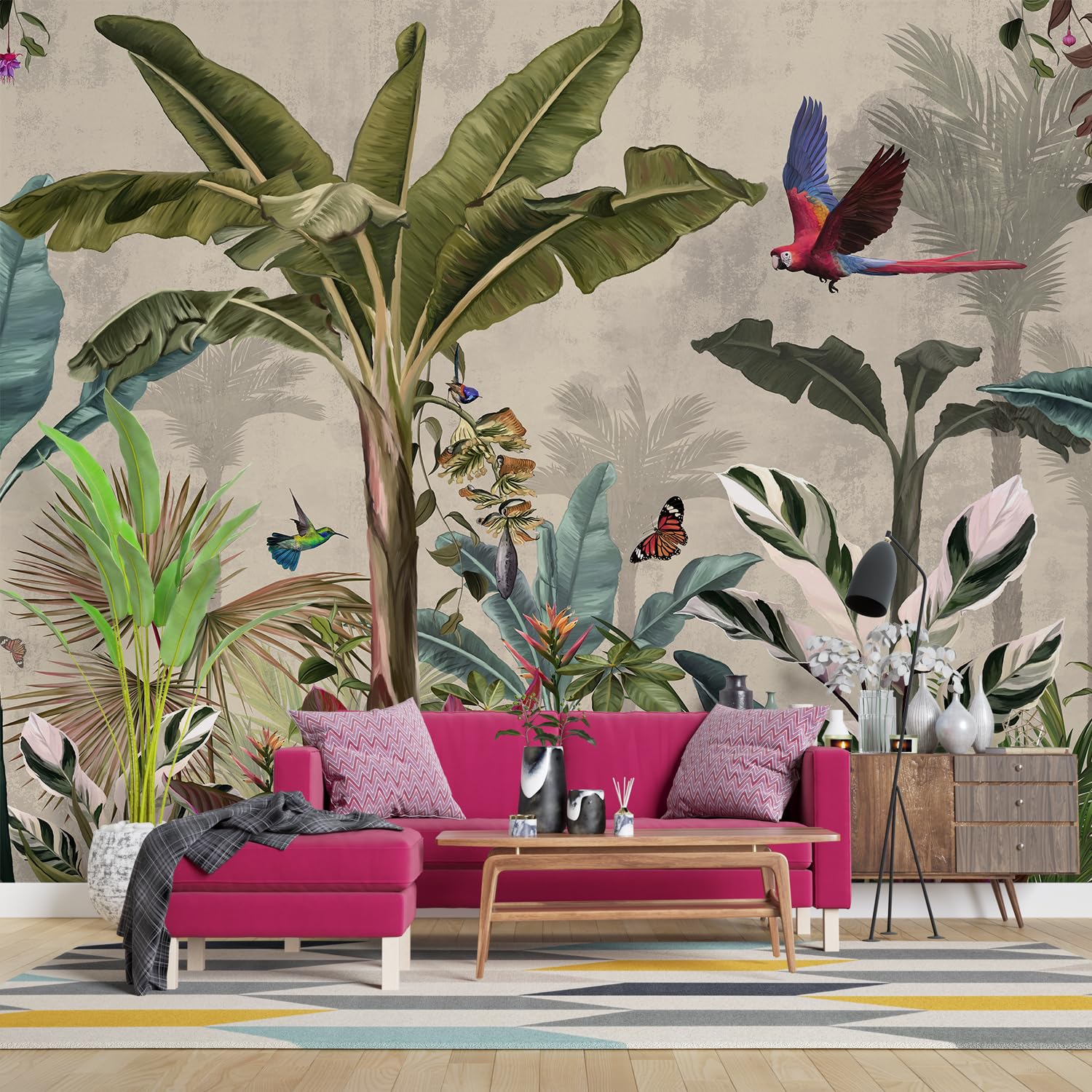 PAPER PLANE DESIGN Excusite Tropical Leaves and Nature Banana Tree Wall Mural Wallpaper. Full Wall Coverage. (Ds-3) (10 X 15 FEET, Vinyl-SELF Adhesive) (B0DGDZBVY5) Amazon Price History, Amazon Price Tracker