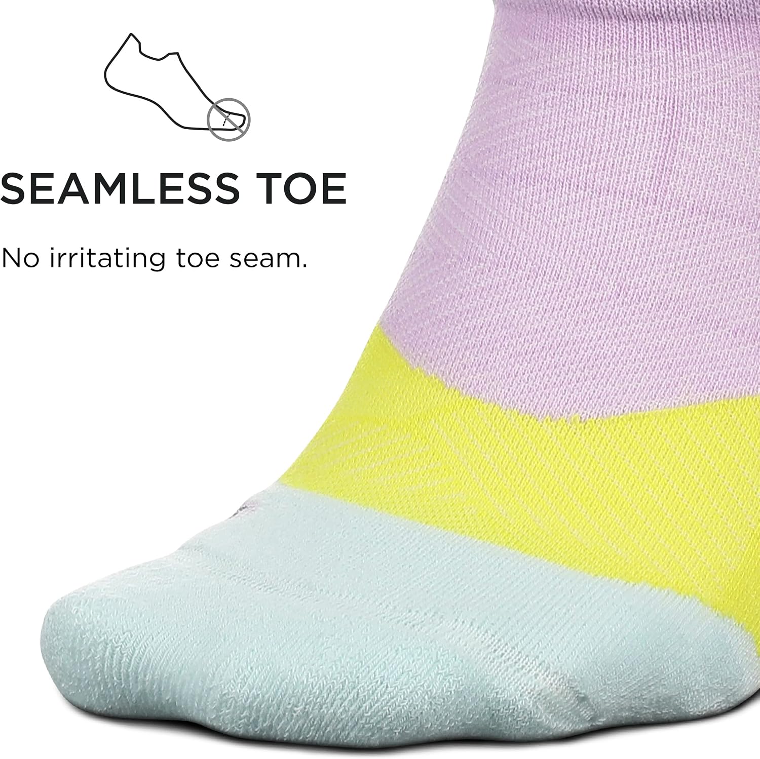 Feetures Elite Max Cushion No Show Tab Wave- Running Socks for Men & Women, Athletic Compression Socks, Moisture Wicking