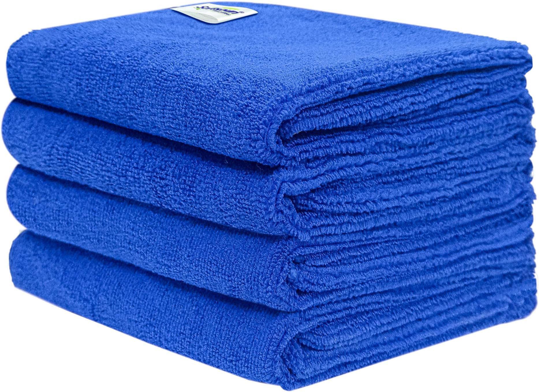 Microfiber Home Cleaning Cloth of 4 Piece, 40x60 Cms, 340 GSM Blue. Super Soft & Comfortable, Quick Drying, Ultra Absorbent